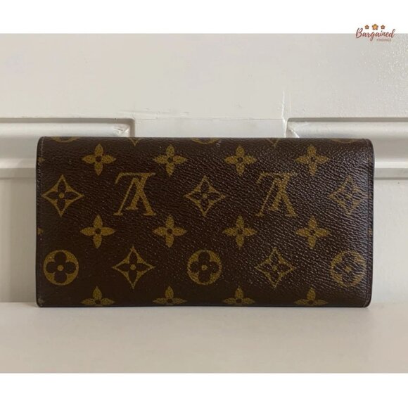 Authentic Louis Vuitton Monogram Canvas Leather Red Emilie Long Wallet CA2163 - Picture 3 of 13